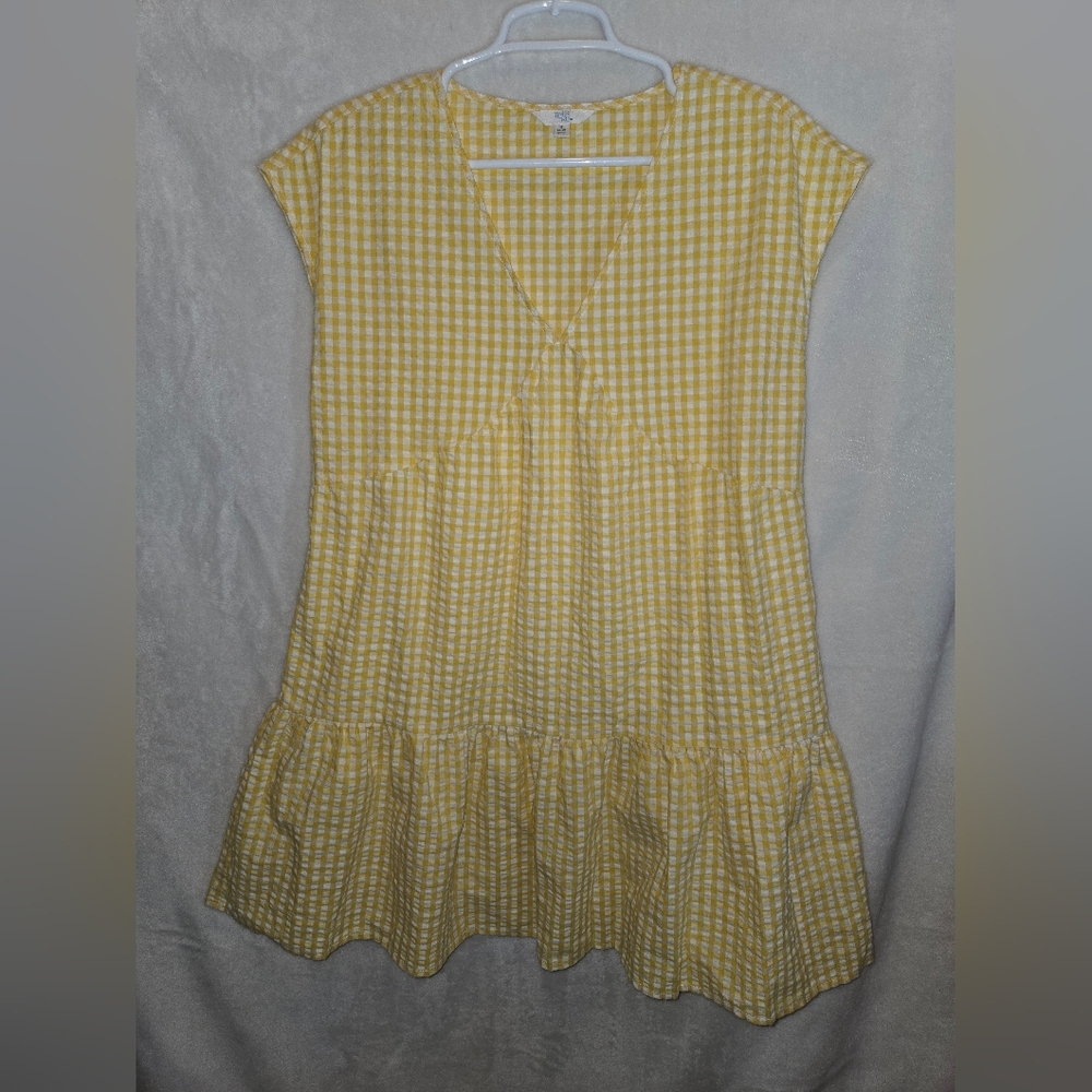 Time and True yellow gingham sundress